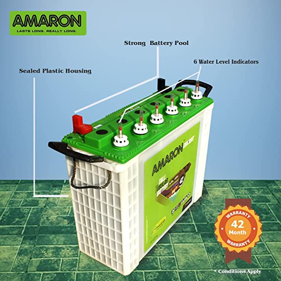 Amaron 150AH Tall Tubular Battery with 42*Month Warranty for Home UPS |150TT42